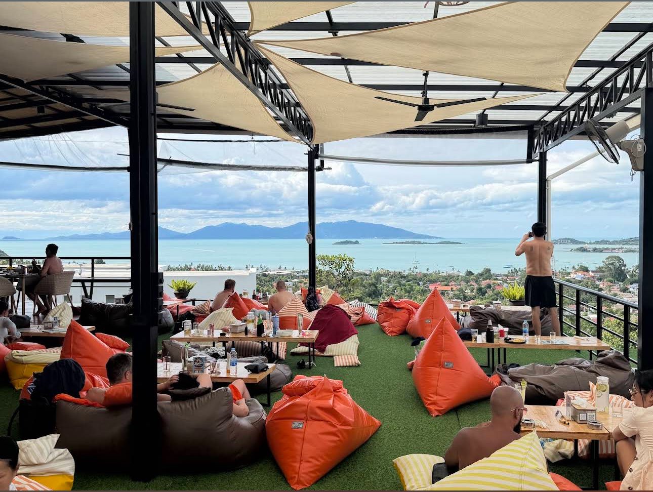 Samui Hill Club, a rooftop bar and lounge with sea views